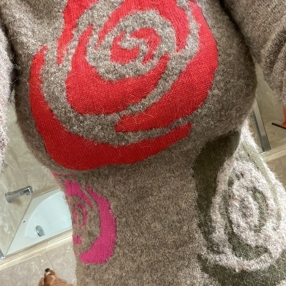 Neve Alpaca Wool sweater Nordic turtleneck colorful neutral apres ski winter - Picture 6 of 12